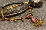 Kanakdharaa - Pure Silver Necklace Dropping Pendants Gold Polish