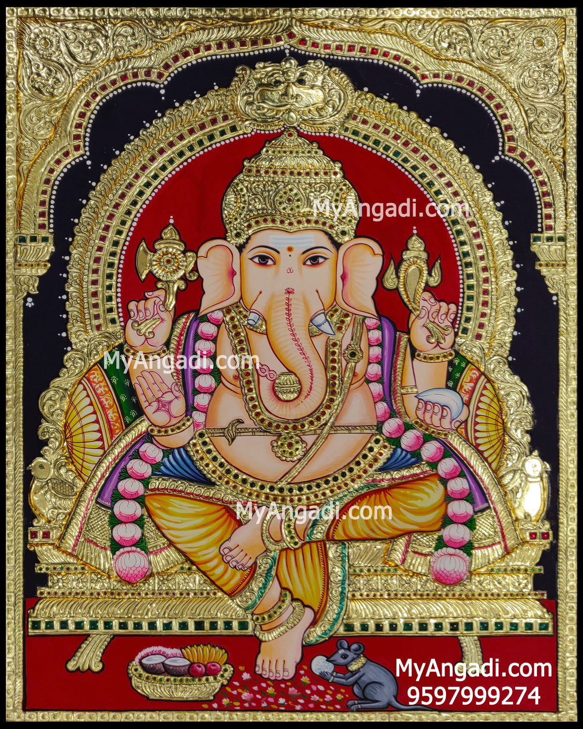 Ganesha Tanjore Painting