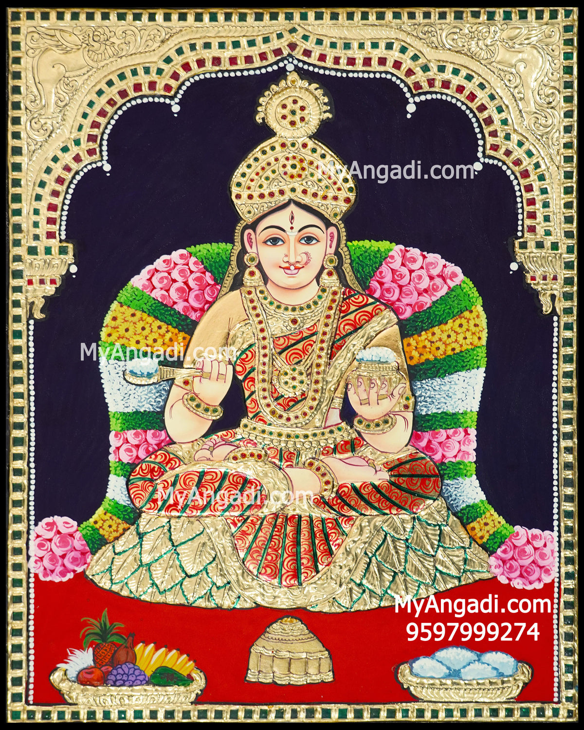 Annapoorani tanjore painting