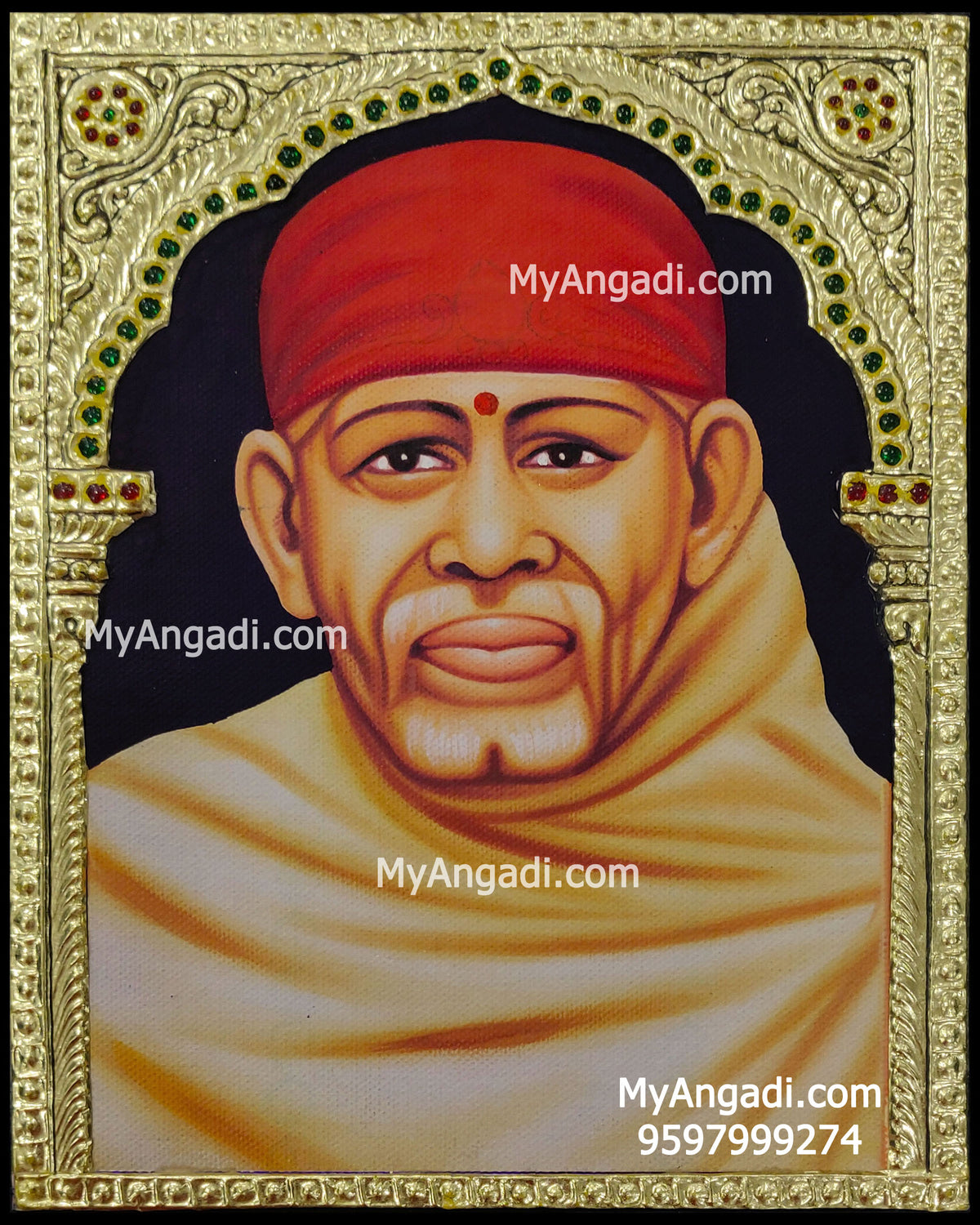 Shirdi Sai Baba Tanjore Painting, Shirdi Sai Baba Tanjore Painting