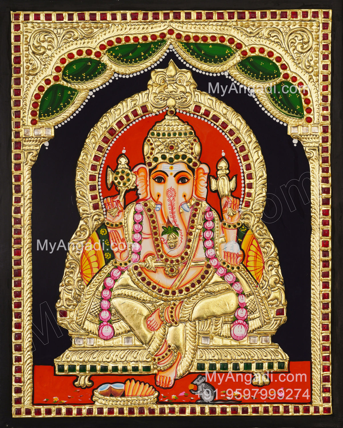 Ganapati Tanjore Painting