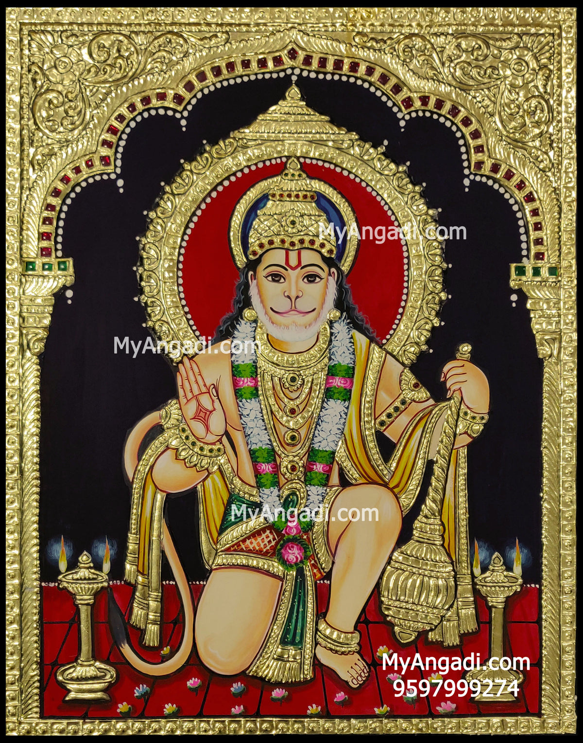 Hanuman Tanjore Painting