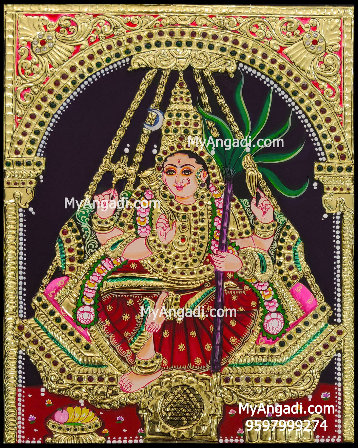 Raja Rajeshwari Tanjore Painting