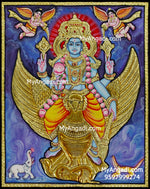 Vishnu in Garudan Tanjore Painting