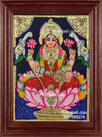 Small Size Gaja Lakshmi Tanjore Painting