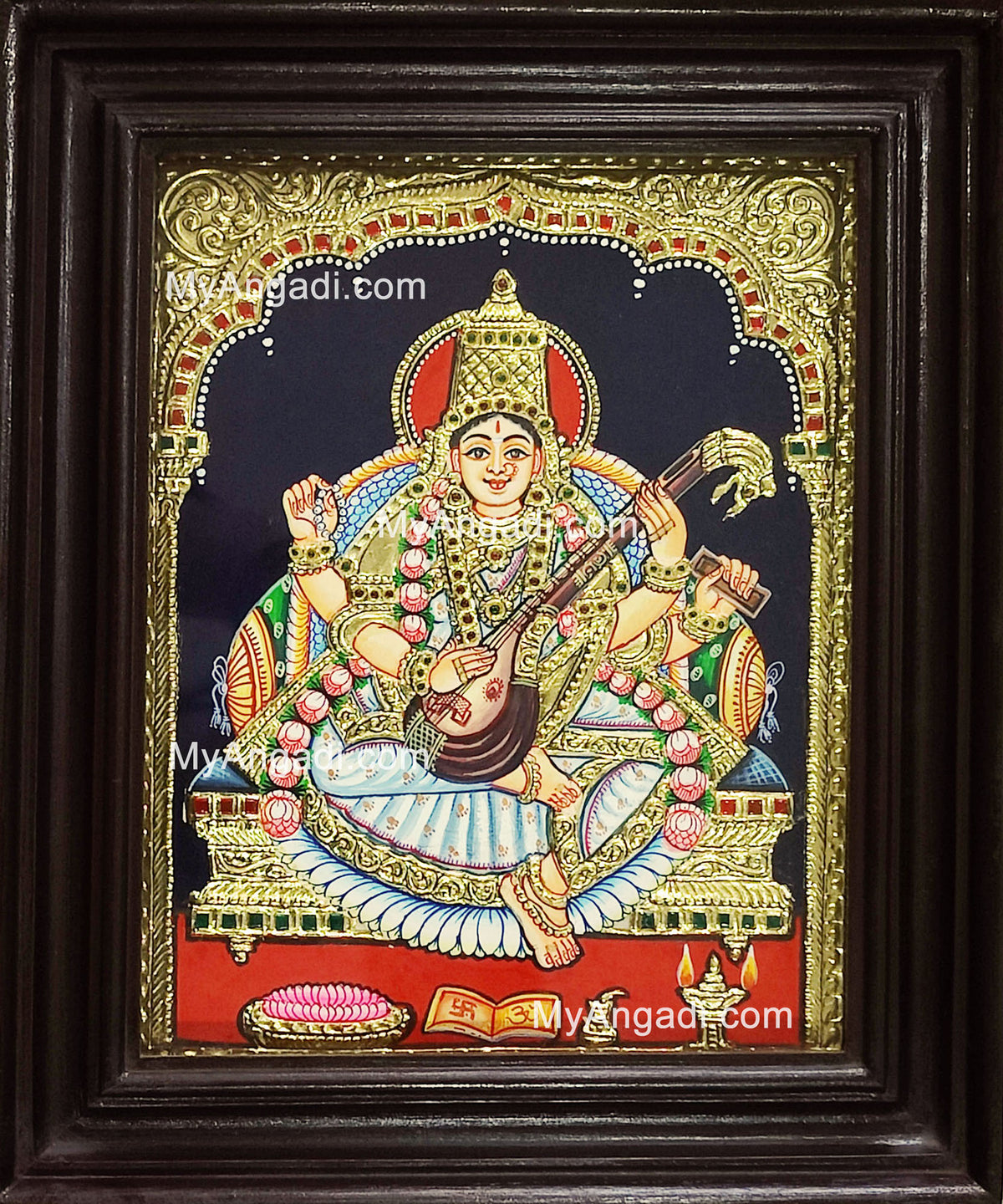 Saraswathi Tanjore Painting