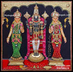 3D Balaji Sridevi Boodevi Tanjore Painting