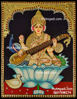 Saraswathi Tanjore Painting