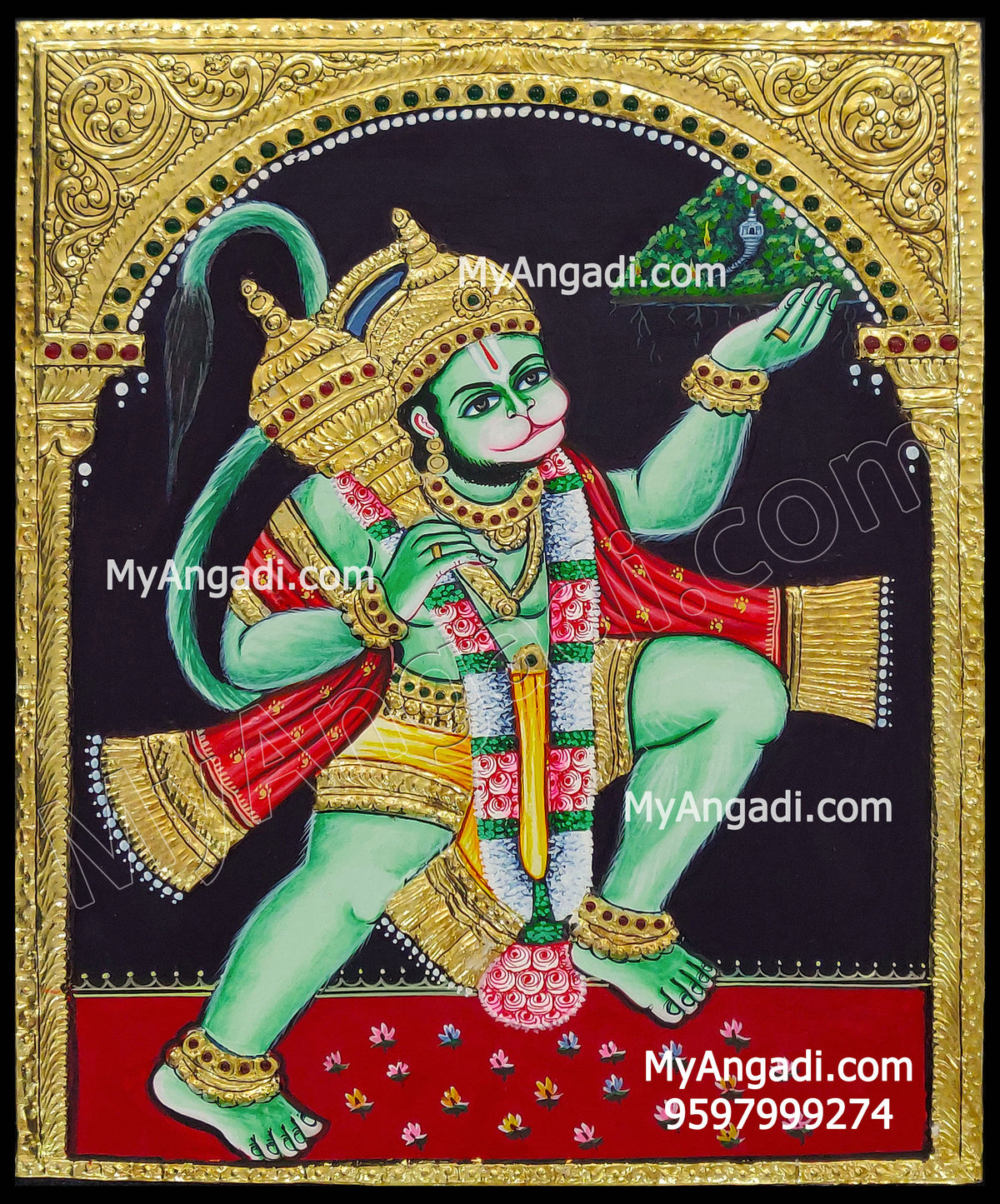Hanuman Tanjore Painting