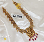 Kanakdharaa - Pure Silver Haram with Gold Polish