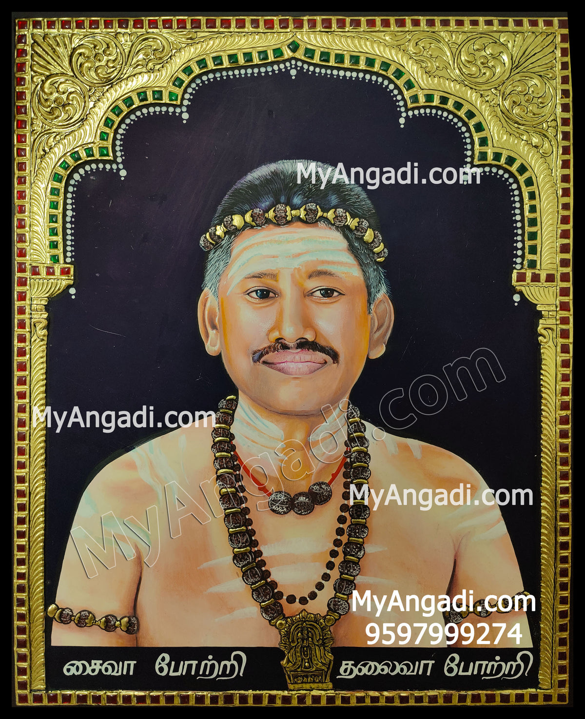Tan Tamizh Dasan Tanjore Painting