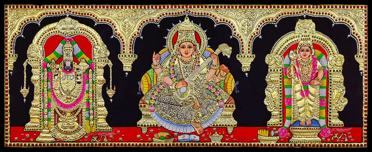 Balaji Saraswathi Murugan Tanjore Painting
