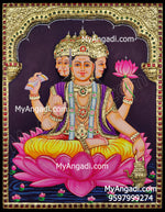 Brahma 3d Tanjore Painting