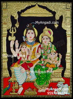 Shivan Family Tanjore Painting