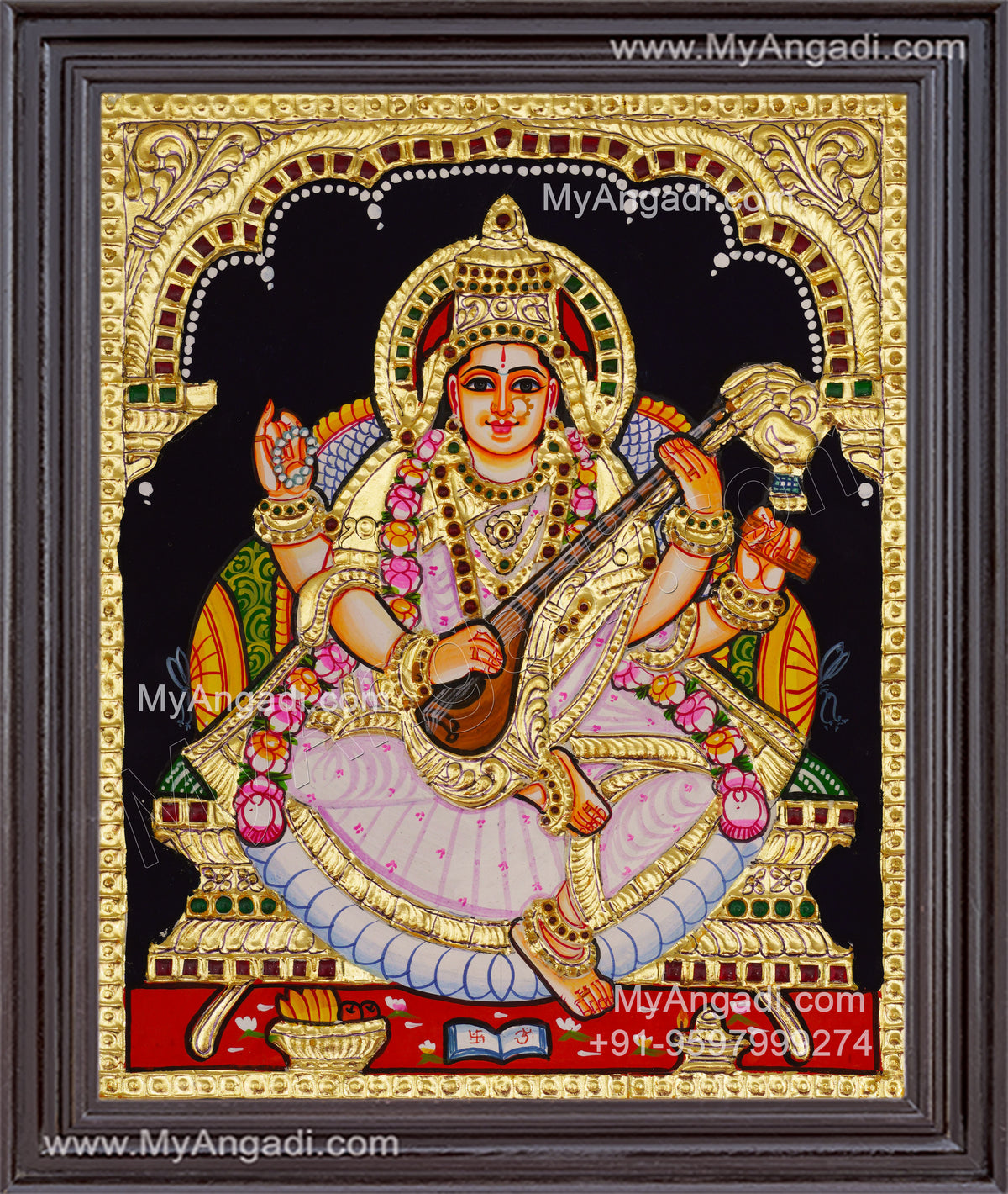 Saraswathi Tanjore Painting