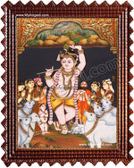 Govardhana Krishna Tanjore Painting