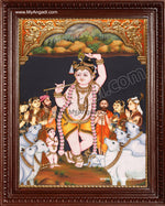 Govardhana Krishna Tanjore Painting