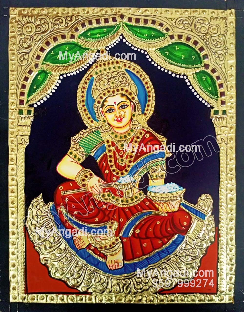Annapoorani tanjore painting