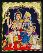 Shivan Family Tanjore Painting