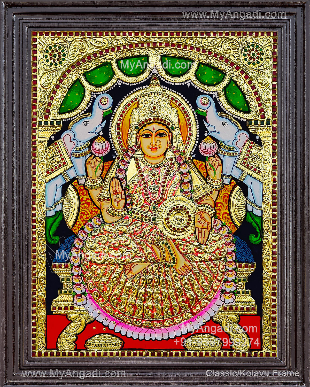 Gajalakshmi Tanjore Painting