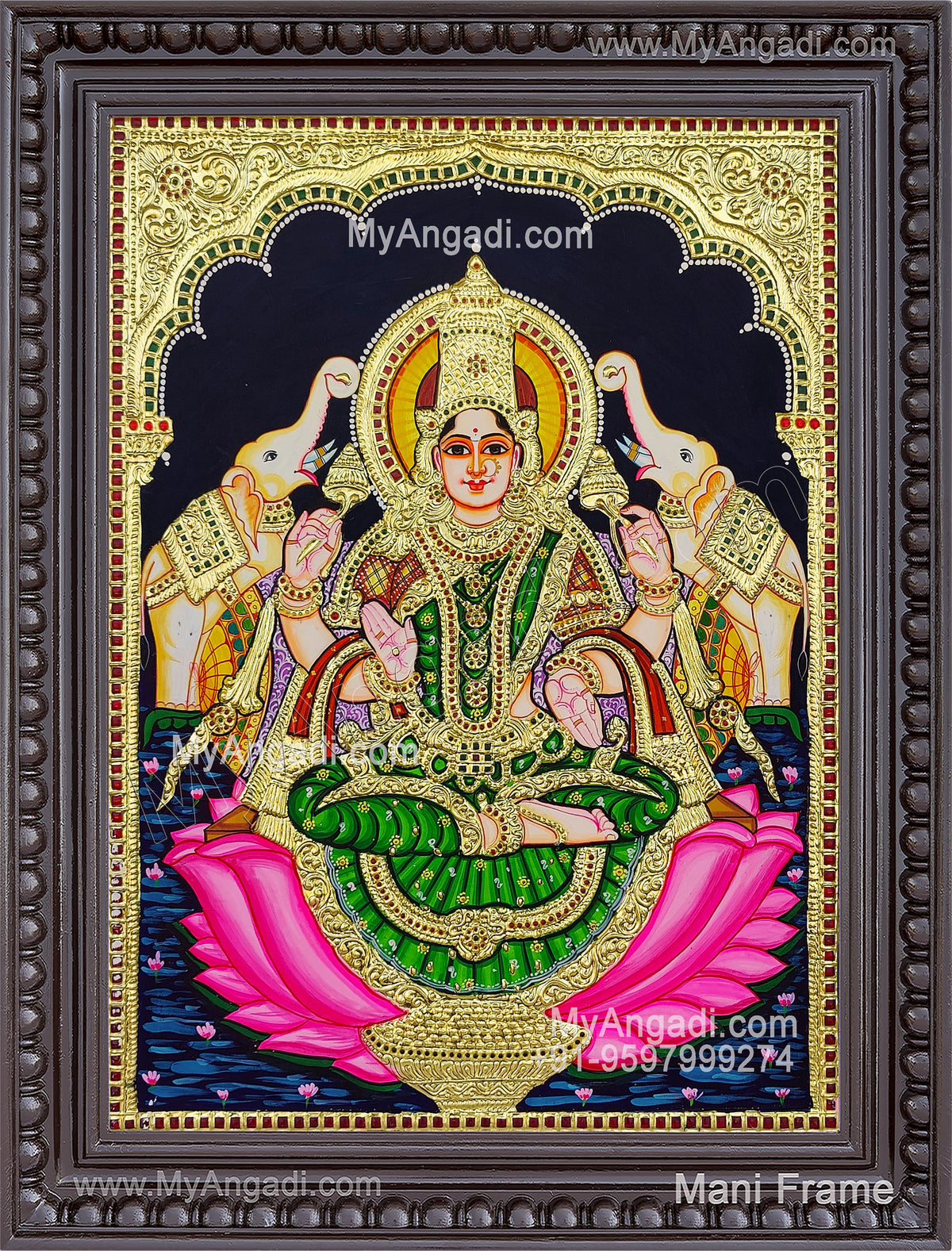 Gajalakshmi Tanjore Painting