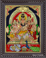 Shivan Family Tanjore Painting