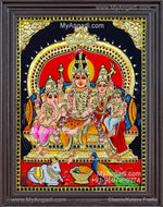 Shivan Family Tanjore Painting