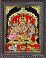 Shivan Family Tanjore Painting