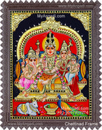 Shivan Family Tanjore Painting