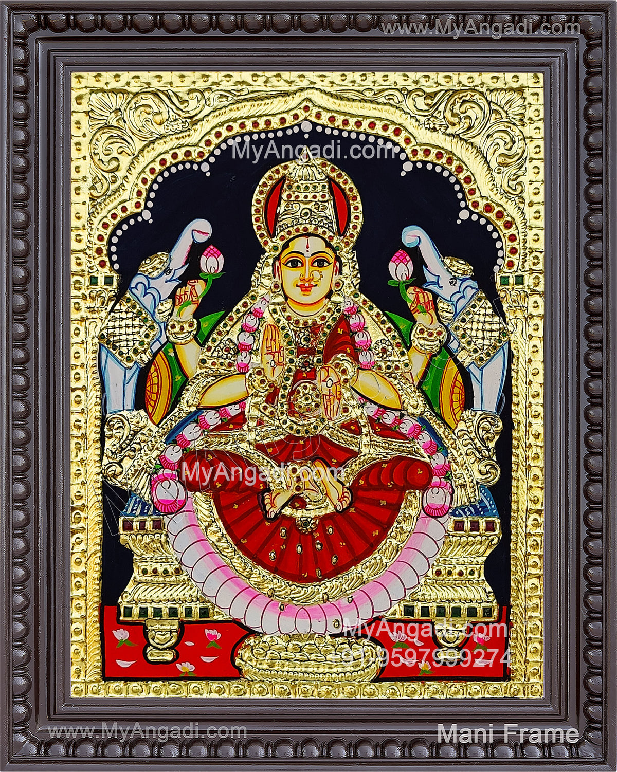 Gajalakshmi Tanjore Painting