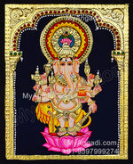 Kan Drishti Ganapathi Tanjore Painting