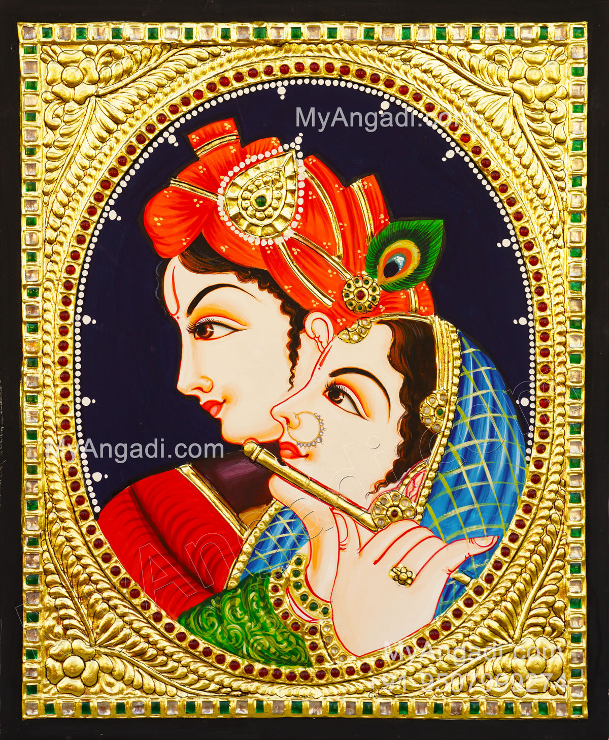 Radha Krishna Tanjore Painting