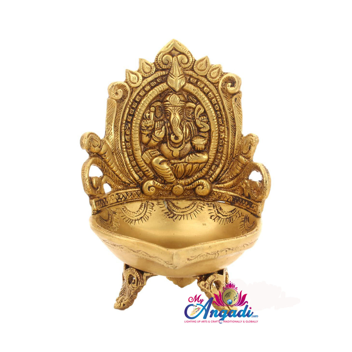 Brass Ganesha Lamp