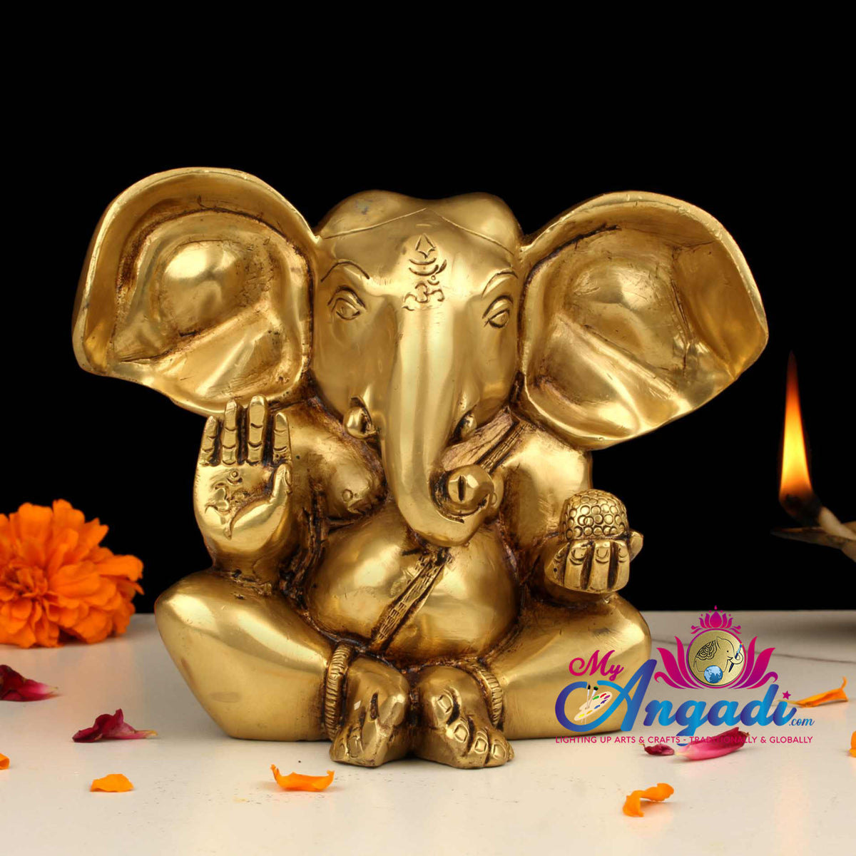 Ganesha Brass Statue