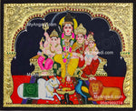 Shivan Family Tanjore Painting
