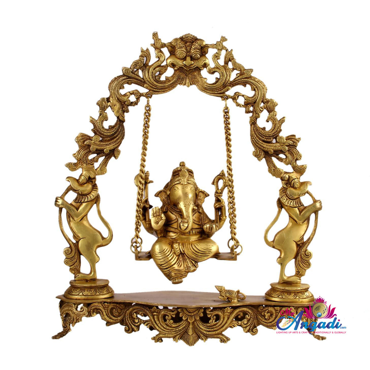 Ganesha Swinging Brass Statue