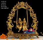 Radha Krishna Swinging Brass Statue