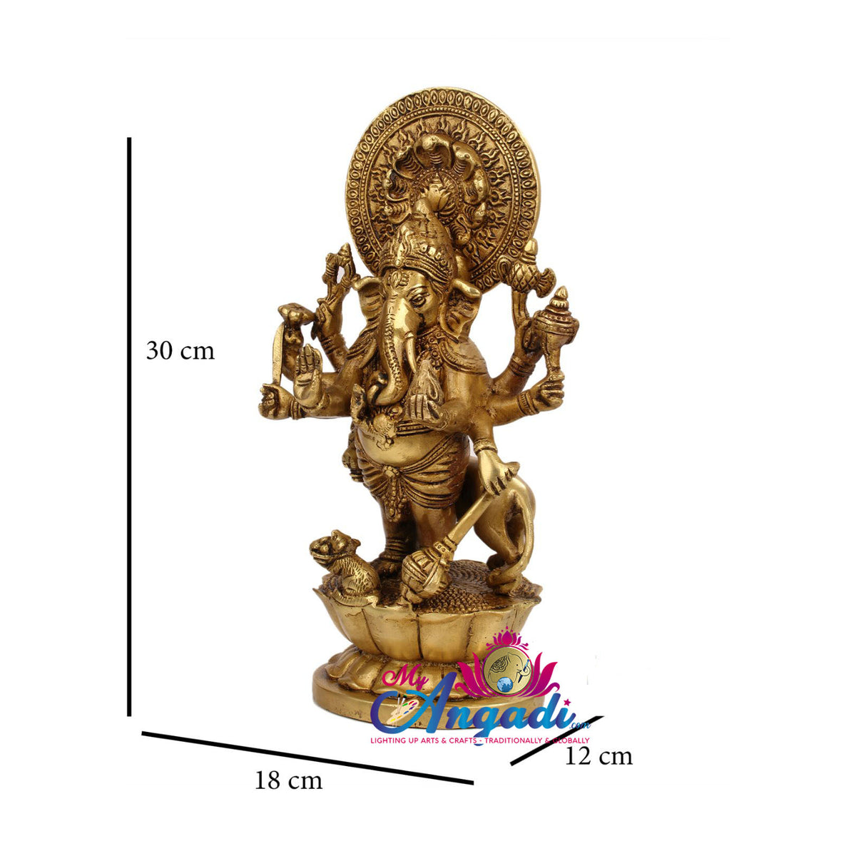 Kanthrishti Ganesha Brass Statue