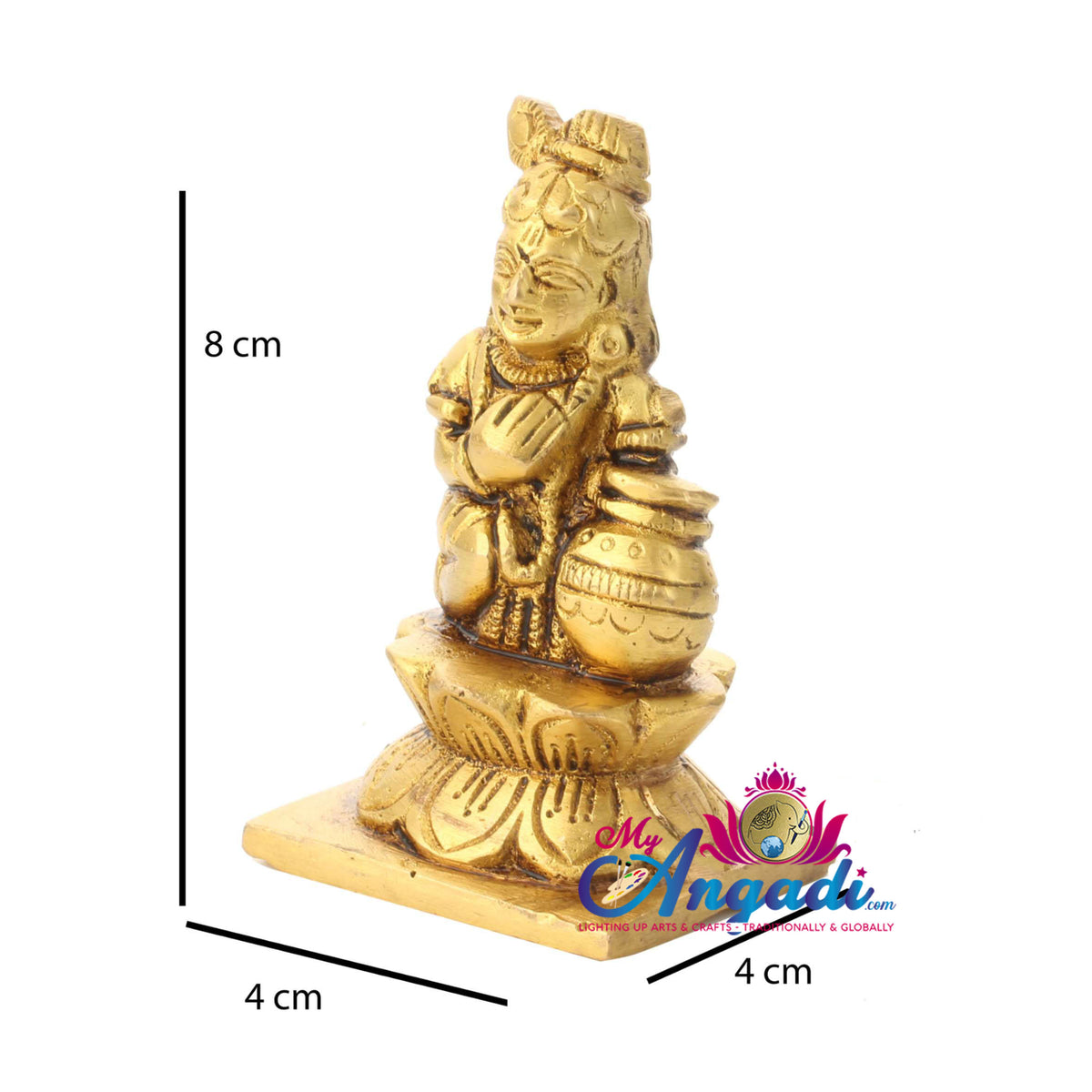 Krishna With Butter Brass Statue