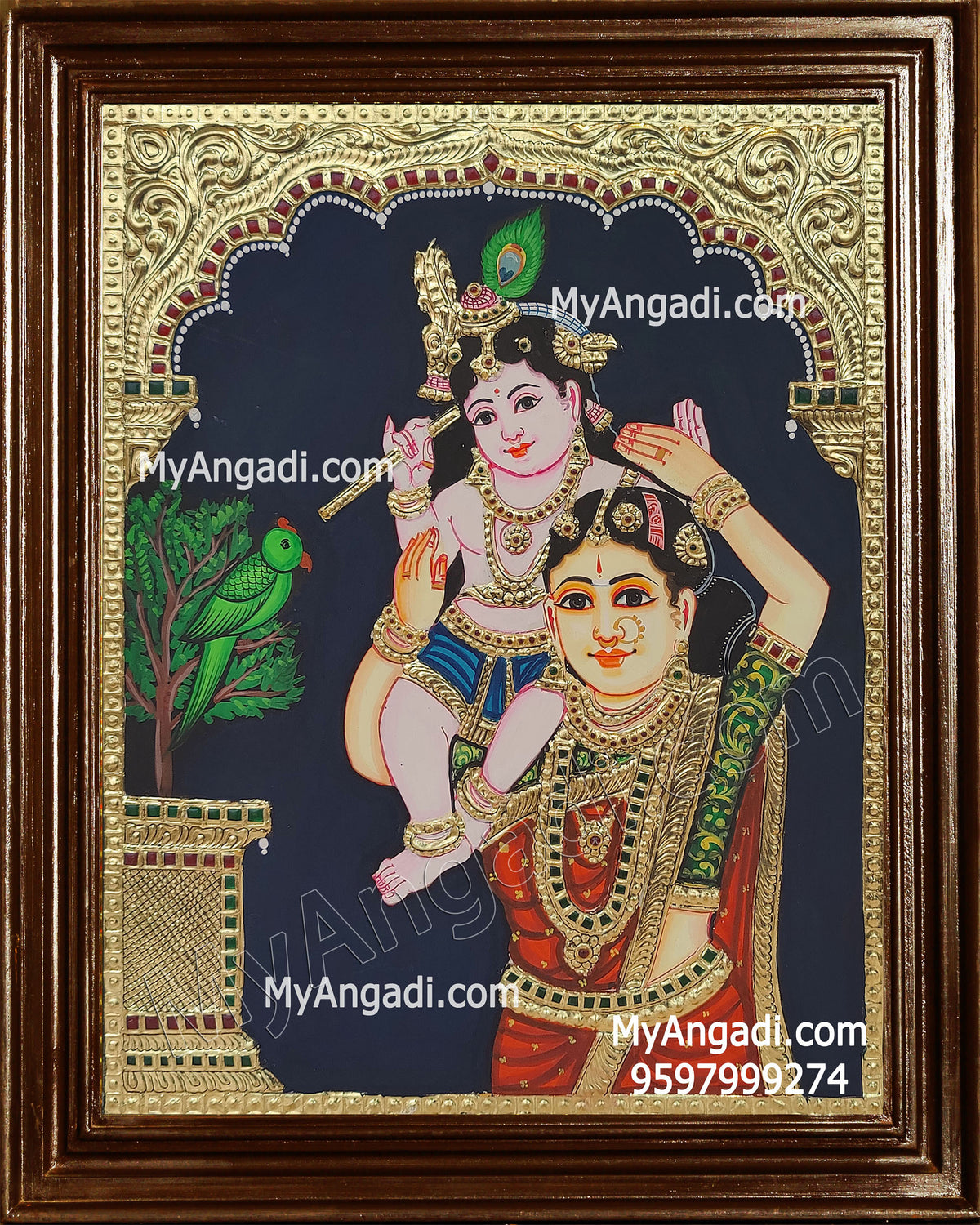 Yasodha Krishna Tanjore Painting