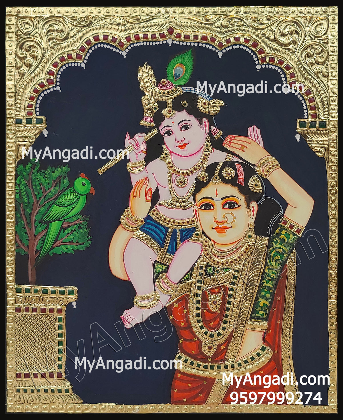 Yasodha Krishna Tanjore Painting