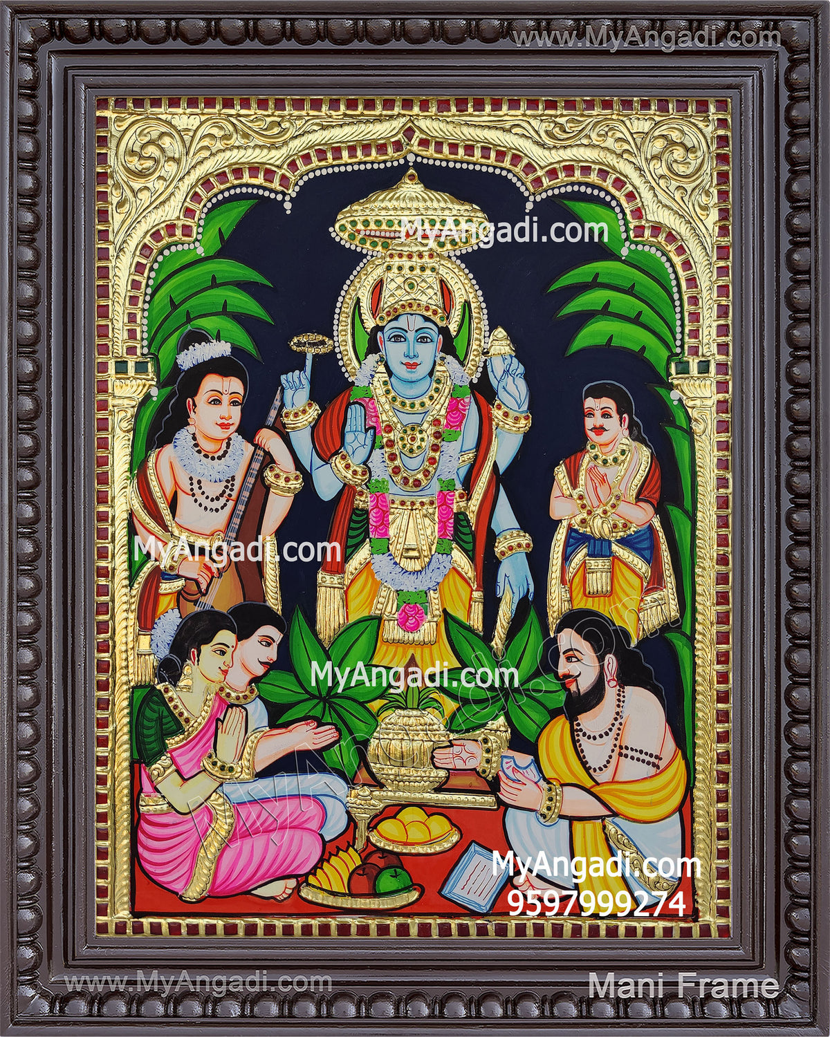 Sathya Narayana Swami Tanjore Painting