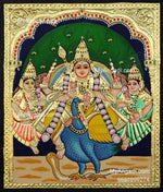 Murugan Valli Deivanai Tanjore Painting