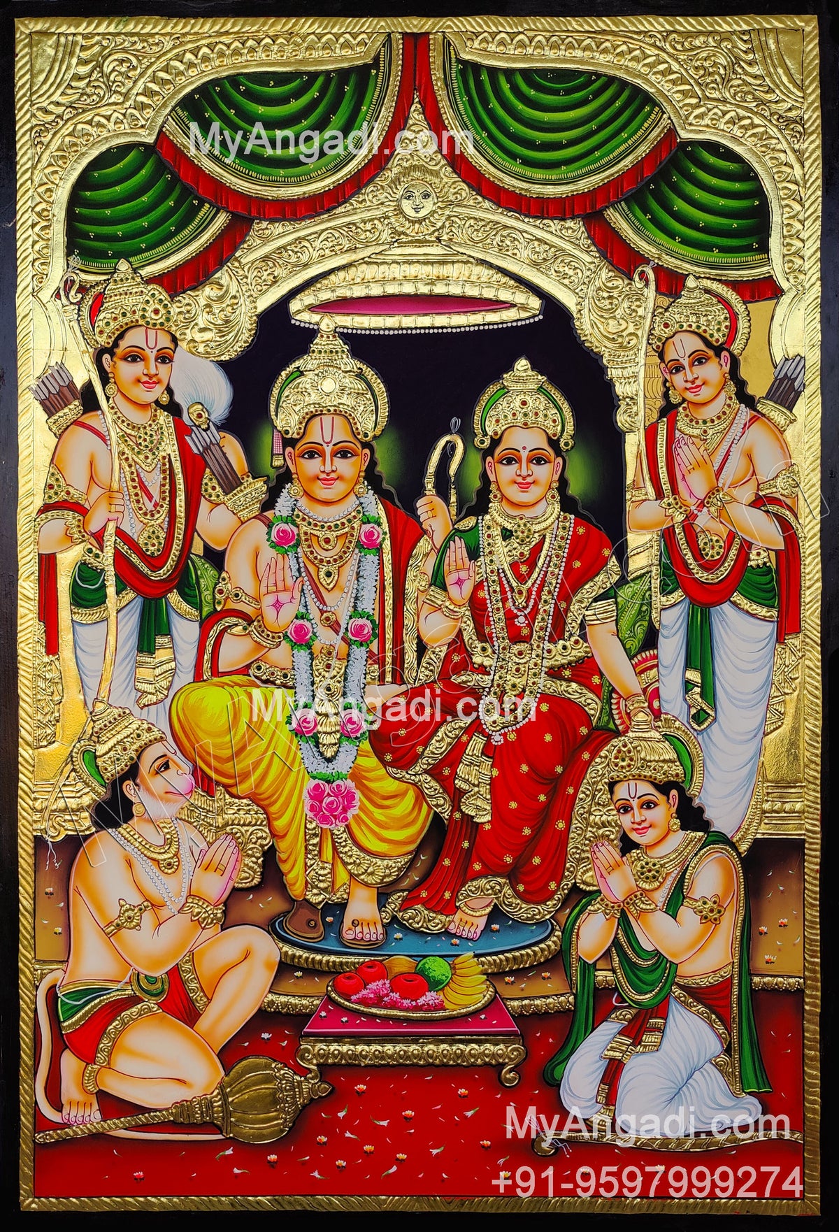 Ramar Pattabhishekam Tanjore Painting