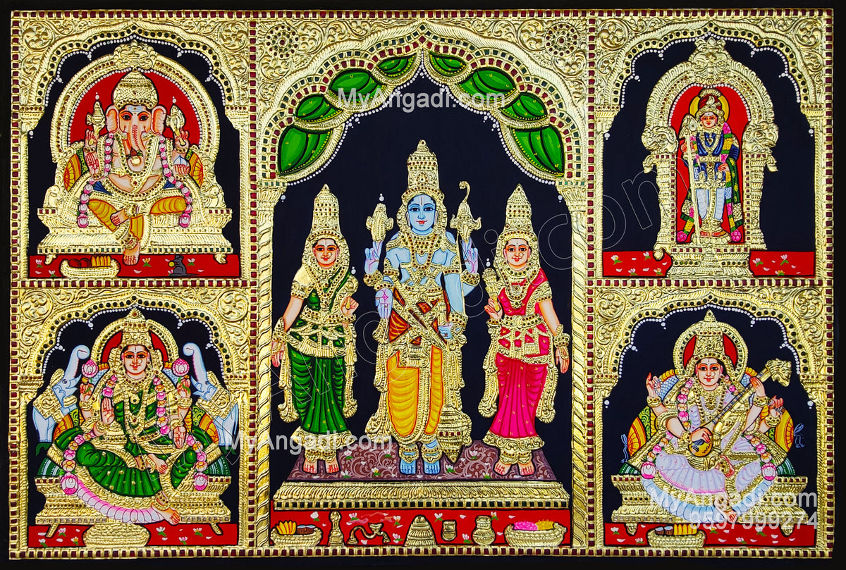 5 Panel Tanjore Painting