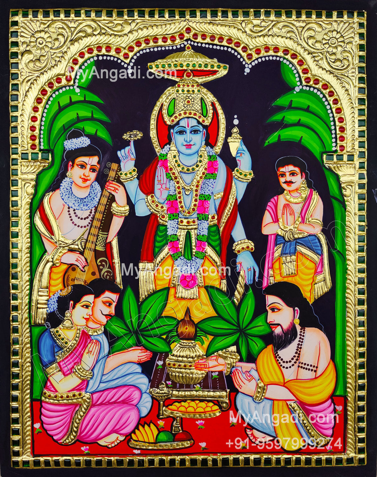 Sathya Narayana Swami Tanjore Painting