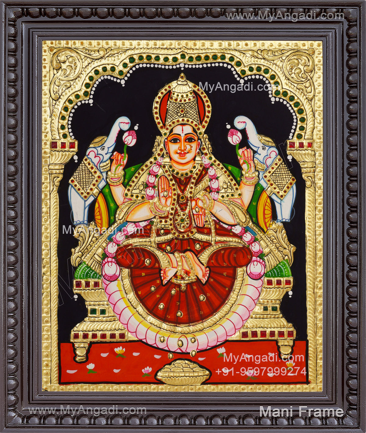 Gajalakshmi Tanjore Painting