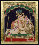 Jhula Krishna Tanjore Painting