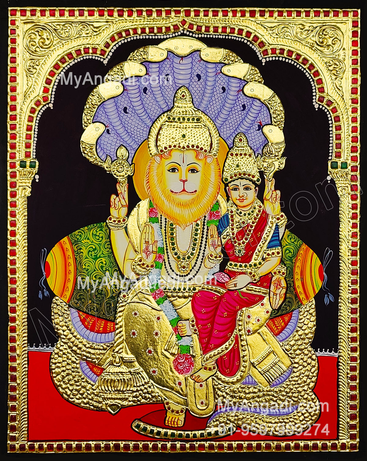 Lakshmi Narasimmar Tanjore Painting