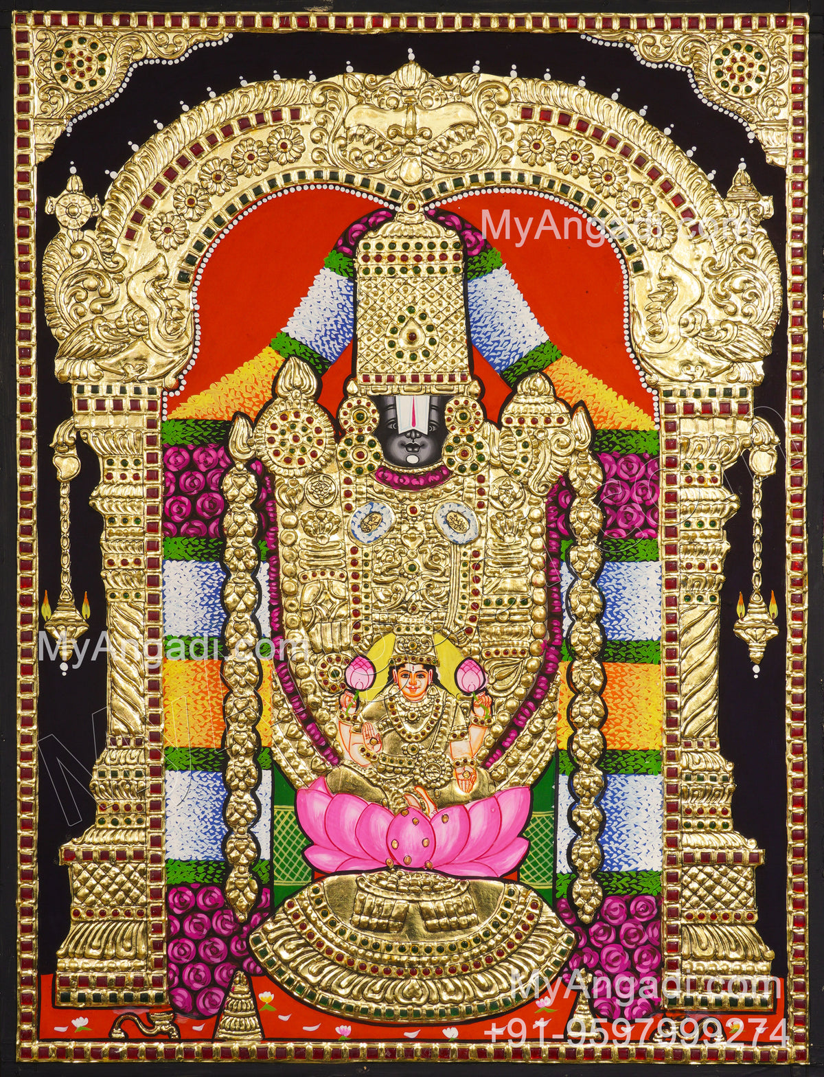 Balaji Lakshmi Tanjore Painting
